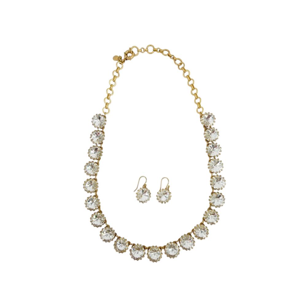 J.Crew Crystal Venus Flytrap Statement Necklace &… - image 1